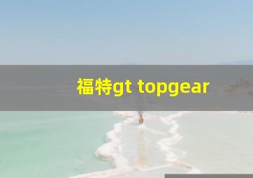 福特gt topgear